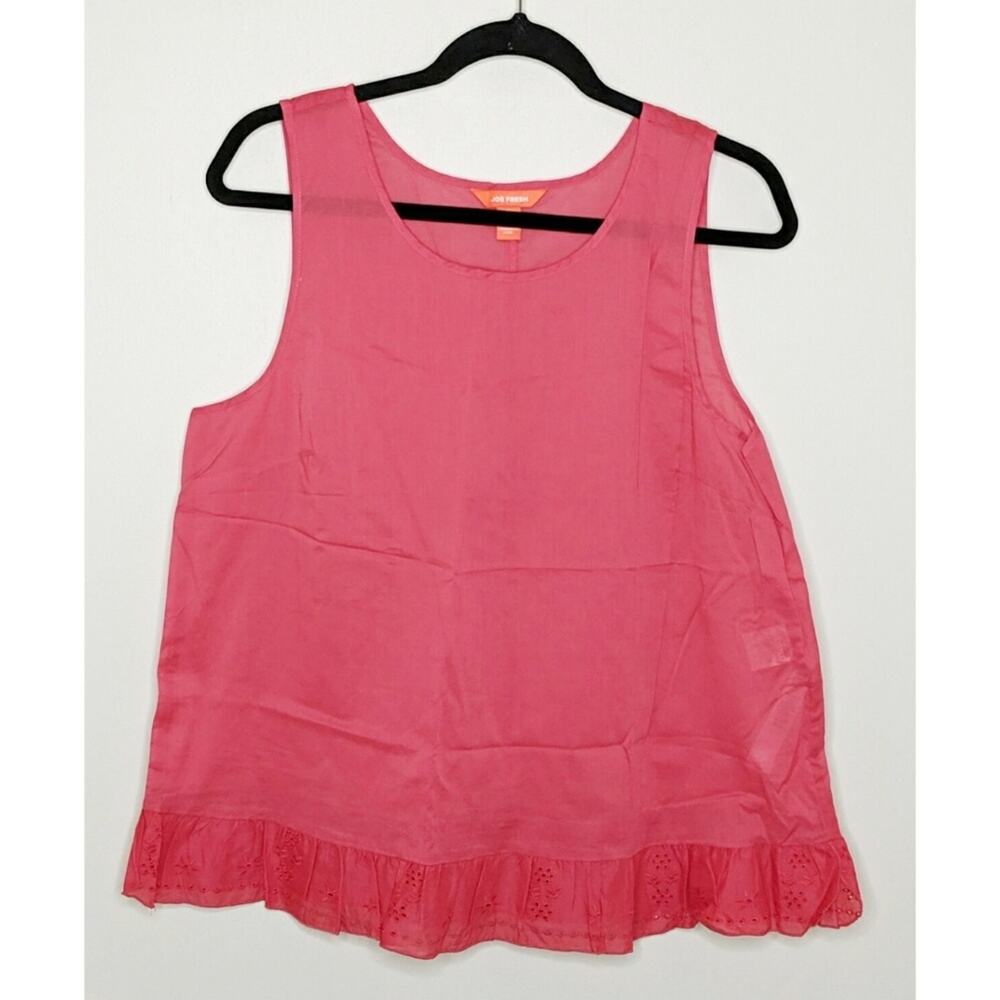 Joe Fresh Eyelet Trim Tank/Cami - Size L - NWOT